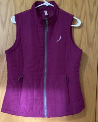 Exertek Zip Up Quilted Vest Dark Pink Medium - Image 1 of 4
