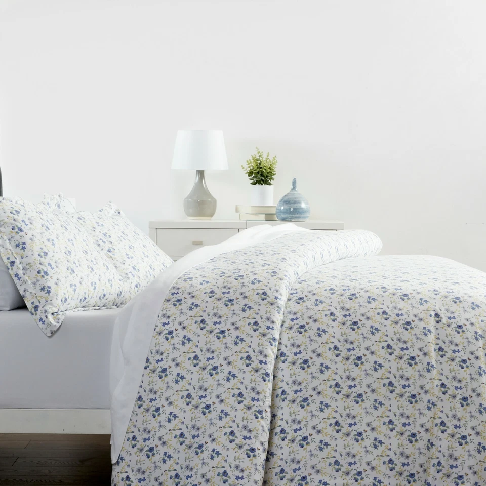 Kaycie Gray Fashion Premium Ultra Soft 3 Piece Blossoms Print Duvet Cover Set - Image 1 of 1