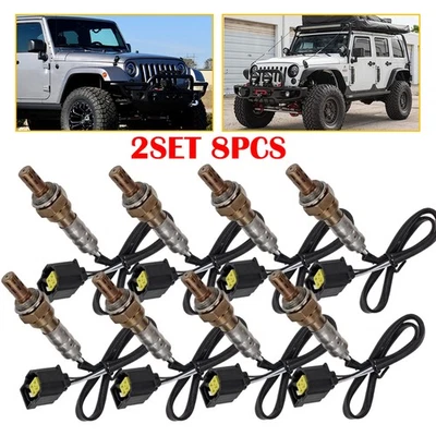 Sensor de oxígeno O2 aguas arriba/aguas abajo 8 unidades para Jeep Wrangler 2001-18 #234-4030 234-4217 H Foto 1 de 4