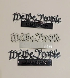Emblemas clásicos de coche We The People Edition 3D Full Metal (plateado/negro) - Imagen 1 de 1
