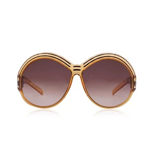 Authentic Christian Dior Vintage Orange Brown 2040 Oversize Sunglasses 130 mm - Picture 1 of 6