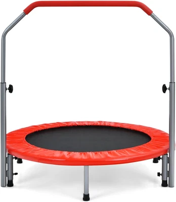 Trampolino per Bambini E Adulti, Tappeto Elastico Pieghevole E Regolabile in 4 A - Immagine 1 di 4