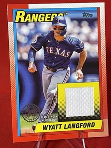 2025 Topps Series 1 - 1990 Topps Baseball Relics Wyatt Langford #T90R-WL - Picture 1 of 3