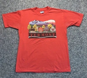 Vintage 80’s Vermont Hanes Tee Shirt Men’s Large Fifty Fifty 1989 Single Stitch - Picture 1 of 8