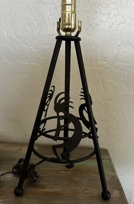 Kokopelli箭台灯棕色金属灯西南卡奇纳美洲原住民 — 第 1/4 张图片