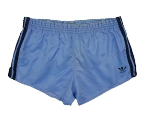 Vintage Adidas West Germany Nylon Glanz Sprinter Shorts Blau MÄNGEL Größe D6 M - Bild 1 von 21