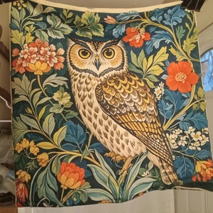 17" x 17" owl throw pillow cover, zips, no tag - Picture 1 of 4