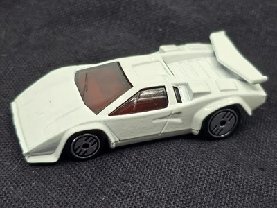 VTG 1987 Hot Wheels All WHITE LAMBORGHINI COUNTACH Malaysia Mattel NICE! VGC - Image 1 of 4