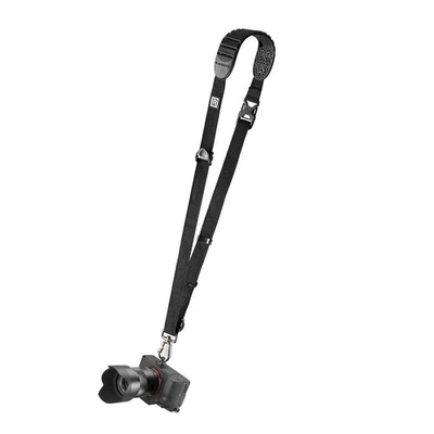 Eslinga de cámara Cross Shot negra para fotógrafos zurdos y diestros. Foto 1 de 4
