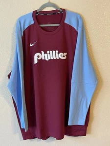 Men’s 3X NWOT Philadelphia Phillies Nike Pregame Performance Pullover Sweatshirt - Picture 1 of 6