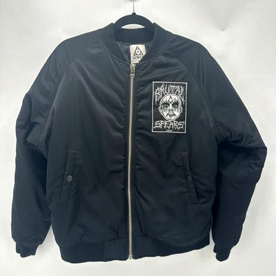 Rara Chaqueta de Bombardero UNIF Brutal Spears Para Mujer XS Negra Gran Tamaño Punk Gótico Emo Pop Foto 1 de 4