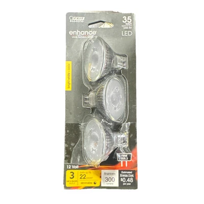 New Feit Electric 35W 3000K Fmw Mr16 Gu5.3 Dimmable Led Bulb 3Pk All 3 Tested - Image 1 of 2