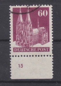 BiZone Bauten 93W PlNr gestempelt Plattennummer "15" ungefaltet (B-9328h) - Bild 1 von 1