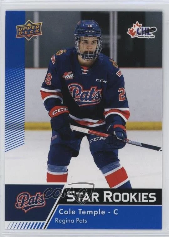2022-23 Upper Deck CHL Star Rookies Blue Cole Temple #376 - Image 1 of 2