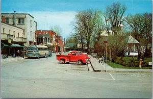 c1960s ACTON VALE, Quebec Canada Postcard "Rue Principale" Downtown Street Scene - Picture 1 of 2