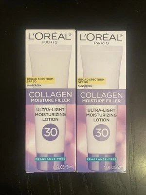 2 PACK L'Oreal Paris Collagen Moisture Filler Lotion SPF 30 1.7 FL OZ Exp 02/26 - Image 1 of 2