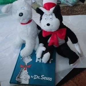 The Cat in the Hat + Dog Nevins Plush + Book - Picture 1 of 16
