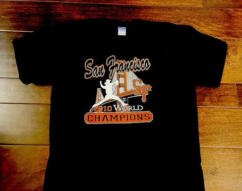 San Francisco Giants 2010 World Series Champions Tim Lincecum T Shirt XL Gildan Cover