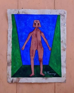 RUFINO TAMAYO -FIGURA- 9.5" x 8" OIL PAINTING ON NATIVE PAPER - Picture 1 of 6
