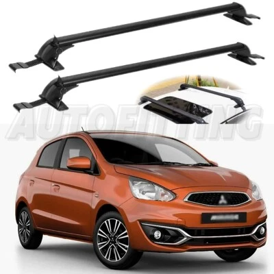 Barra transversal de 2 piezas para rieles de techo bloqueables para Mitsubishi Mirage A00 2012-2024 Foto 1 de 4