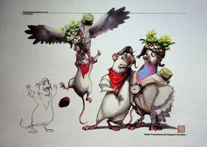 Diseño de arte conceptual digital Valiant 2005 producción temprana de Disney #WC - Imagen 1 de 2