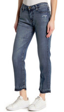 FIDELITY DENIM Axl Girlfriend Cropped Jeans Rainfall 26 NWT $262