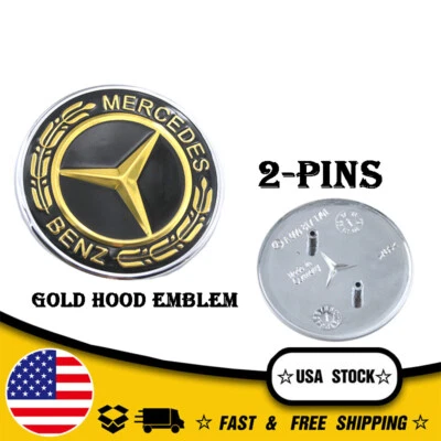 Cubierta de motor dorada con logotipo de estrella Mercedes-Benz W463 W461 C253 W166 A0008172605 Foto 1 de 4