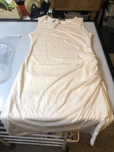 BTFBM Women 2023 Ruched Shirt Dresse Light Apricot Size S NWT - Picture 1 of 5