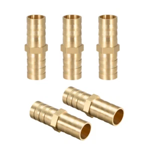 5 Stück Messing Widerhaken Spleißverschraubung, gerade Widerhaken Schlauchverschraubung, 12 mm oder 1/2 Zoll Innendurchmesser - Bild 1 von 3