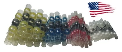HEAT SHRINK SOLDER SEAL BUTT WIRE CONNECTOR SPLICE TERMINALS WATERPROOF Kit - Image 1 of 4