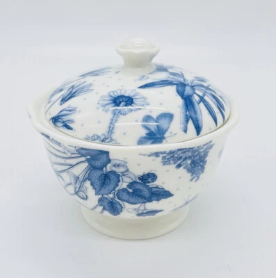 Portmeirion Botanic Blue Sugar Bowl with Lid BRAND NEW Blue White Floral - Image 1 of 4