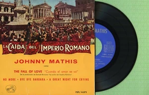JOHNNY MATHIS / Caida Imperio Romano LA VOZ AMO 7EPL14.075 Pres Spain 1964 EP EX - Picture 1 of 5