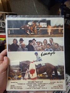 1973-SECRETARIAT-3 Photo Canadian International Composite - 8x10 Autographed - Picture 1 of 4