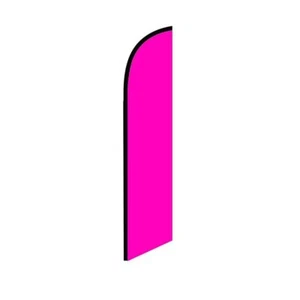 Solid Magenta Swooper Flutter Feather Flag | 3ft W x 11.5ft Tall - Picture 1 of 3