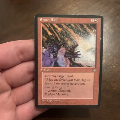 MTG Stone Rain Ice Age Regular Common Ink Dot Error Misprint - Image 1 of 4