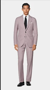 SUITSUPPLY 2025 Purple Tailored Havana Suit - Summer Wool Silk Linen $859 MSRP - Picture 1 of 13