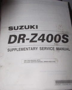 SUZUKI DR-Z400S SUPPLEMENTARY SERVICE MANUAL 2001 (PICTURE OF CONTENTS) - Picture 1 of 2