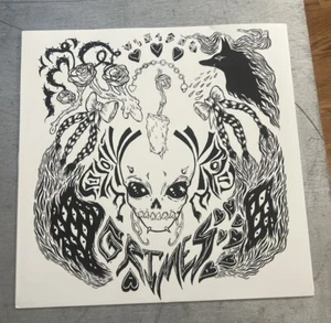Grimes Visions 12x12  Album Record Slip Cover No Record Black White Ink Art - Picture 1 of 13