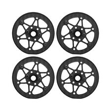 (Hexagonal Star Style)Beadlock Wheel Rim Black Lightweight Wear-Resistant RC