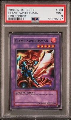 Yugioh 2010 Flame Swordsman LOB-003 PSA 9 - Image 1 of 2