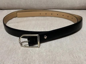 Kate Spade Black Leather Belt - Size 1x/2x- Gold Buckle NEW Fast Ship! - Picture 1 of 5