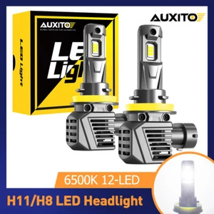 AUXITO 44000LM White H11 H8 H9 LED Headlight High Low Beam 6 Brighter 120W B - Picture 1 of 13