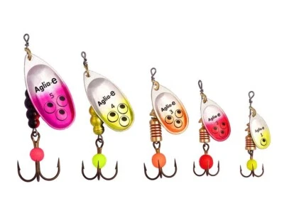 Mepps Aglia -e #3  6.5g spinner Esche cucchiaino rotante Trota Salmone COLORI - Immagine 1 di 2