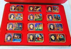 12 Silver Bar Set The American Patriots Hand Enameled by UK Artist Halima Ples - Picture 1 of 14