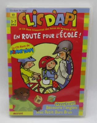 CLIC D'API: EN ROUTE POUR L'ECOLE PC CD-ROM, FRENCH ANIMATED LEARNING, WIN/MAC - Image 1 of 2