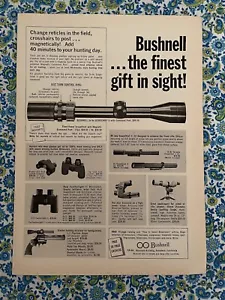 Anuncio impreso de mira de caza Bushnell 1966 vintage - Imagen 1 de 7