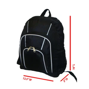 Mochila escolar de varios bolsillos K-Cliffs 16" Rip-stop - Imagen 1 de 31
