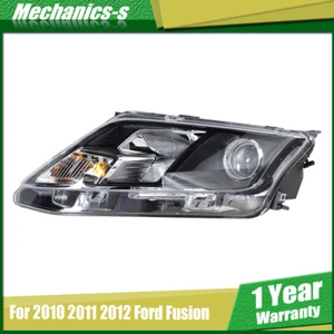 Left Side Headlight Projector Headlamp Black Housing For Ford Fusion 2010-2012 - Picture 1 of 12