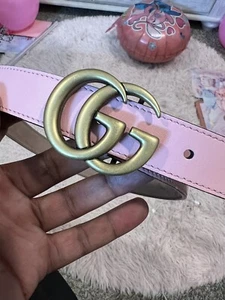 Pastel Pink Gucci Belt Youth L - Picture 1 of 3