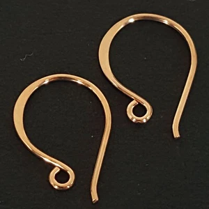 Earring Hooks 18K Rose Gold Plated Sterling Silver Findings For Jewellery Making - Picture 1 of 11